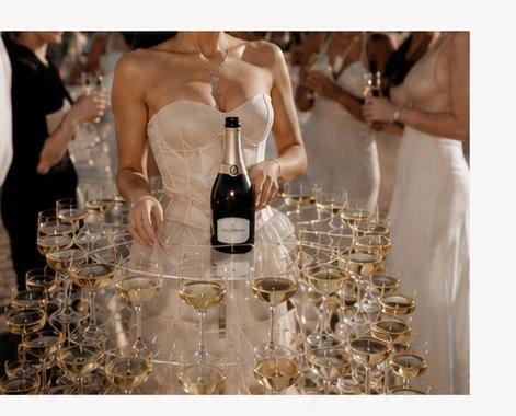 Champagne bottle and glasses